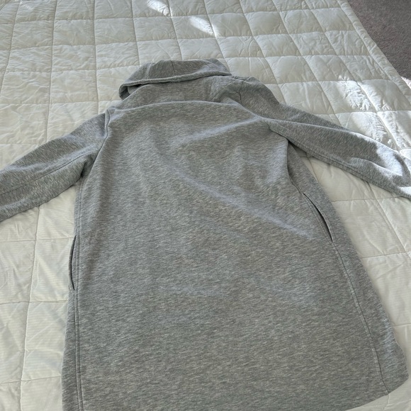 Fleece lined open front tunic style sweatshirt jacket - Picture 4 of 6